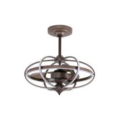 Ventilador de techo Imbat Lumit 152W 3 aspas mando a distancia marrón Ø65 cm