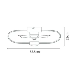 Ventilador de techo Jura Lumit LED 74W 5 aspas WiFi + mando Ø53,5 cm