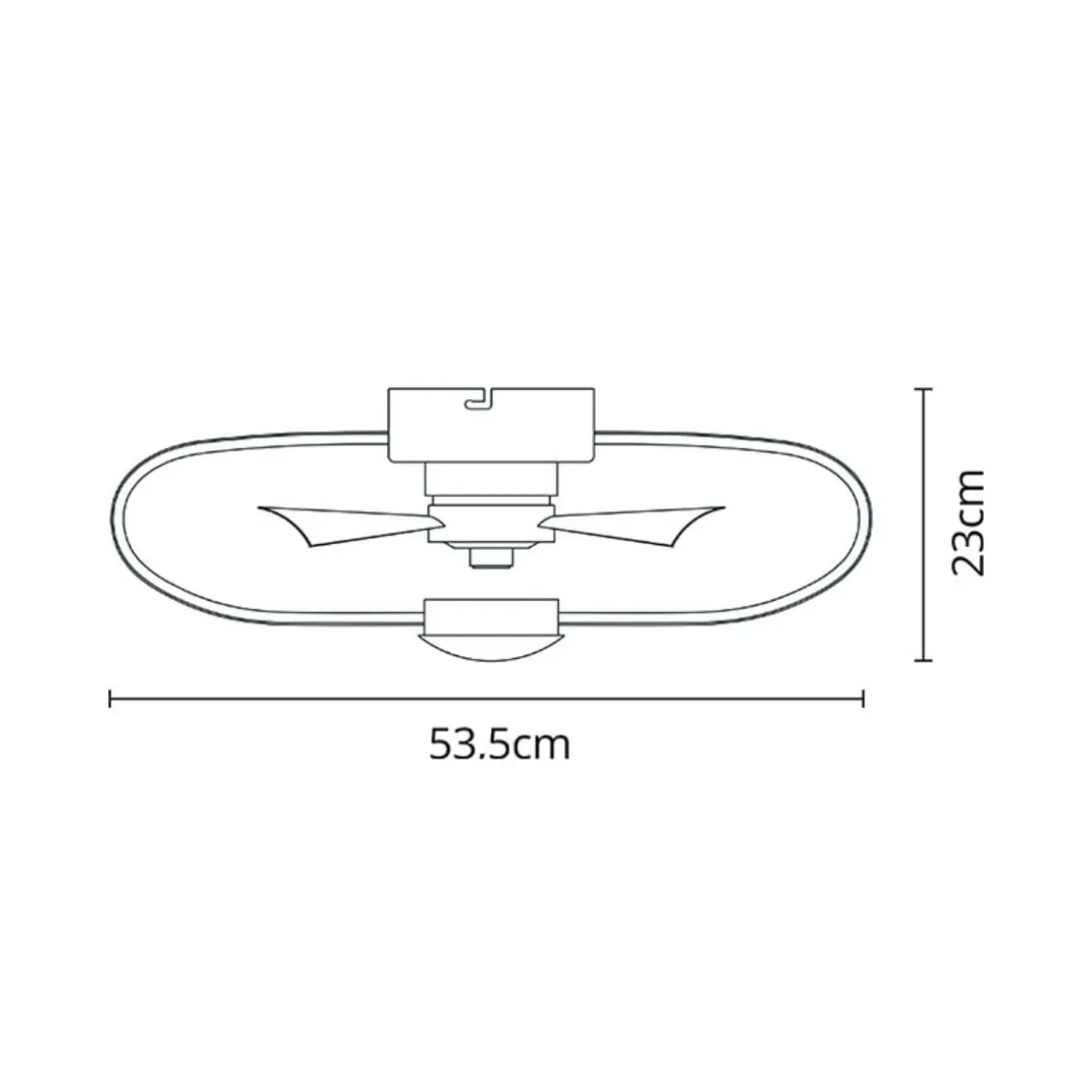 Ventilador de techo Jura Lumit LED 74W 5 aspas WiFi + mando Ø53,5 cm