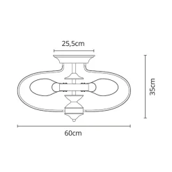 Ventilador de techo Kai Bel Air 120W 3 aspas mando a distancia blanco Ø60 cm