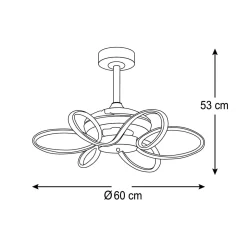 Ventilador de techo Karla Bel Air DC LED 65+65W blanco Ø60x53 cm