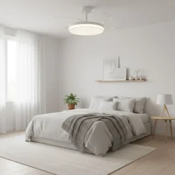 Ventilador de techo Luxor Bel Air 72W 4 aspas retráctiles blanco Ø108 cm