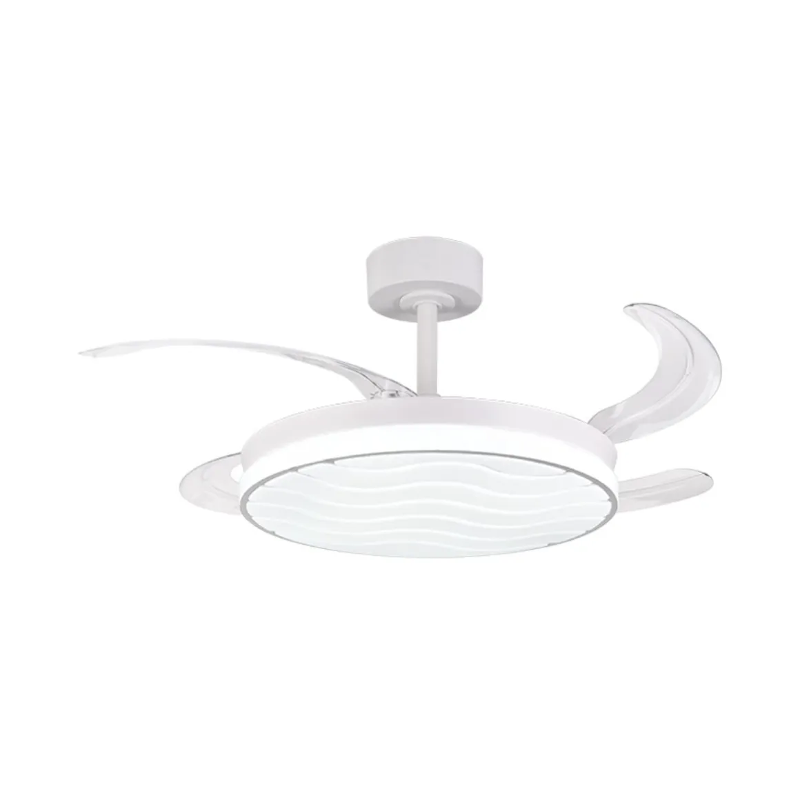 Ventilador de techo Luxor Bel Air 72W 4 aspas retráctiles blanco Ø108 cm