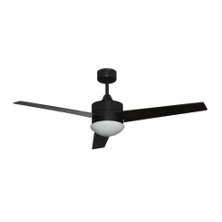 Ventilador de techo Milos 70W 3 aspas con mando a distancia negro Ø121 cm