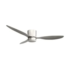 Ventilador de techo Nasim Lumit 16W 3 aspas con luz LED plateado Ø132 cm
