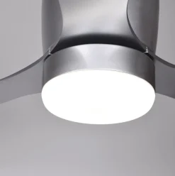 Ventilador de techo Nasim Lumit 16W 3 aspas con luz LED plateado Ø132 cm