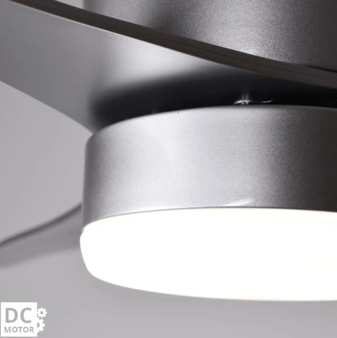 Ventilador de techo Nasim Lumit 16W 3 aspas con luz LED plateado Ø132 cm