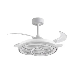 Ventilador de techo Nudos Bel Air 200W 4 aspas retráctiles con luz LED blanco Ø108 cm