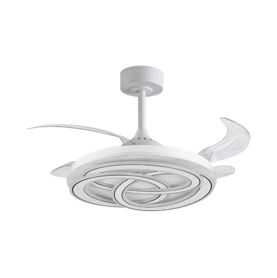 Ventilador de techo Nudos Bel Air 200W 4 aspas retráctiles con luz LED blanco Ø108 cm