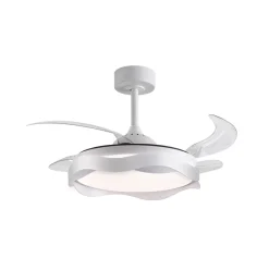 Ventilador de techo Ondas Bel Air 72W 4 aspas retráctiles con luz LED Ø108 cm