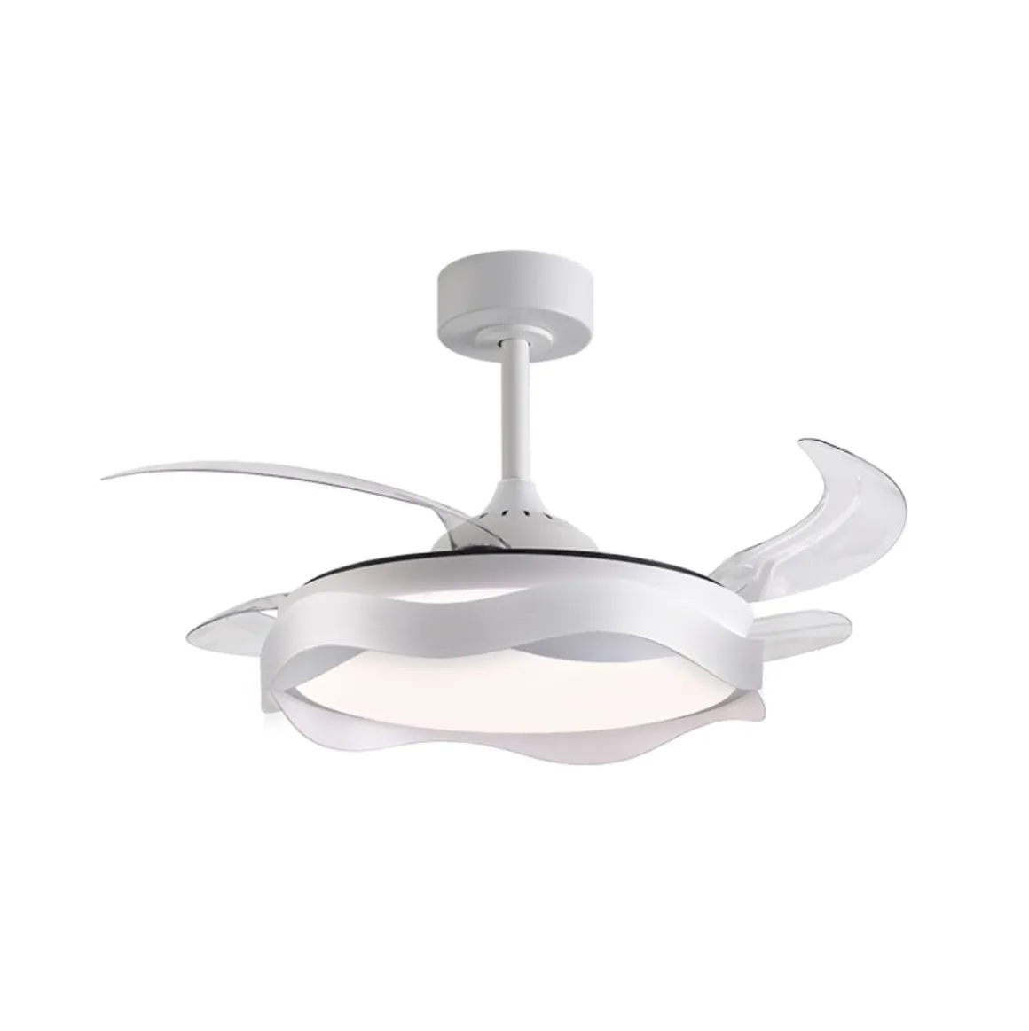 Ventilador de techo Ondas Bel Air 72W 4 aspas retráctiles con luz LED Ø108 cm