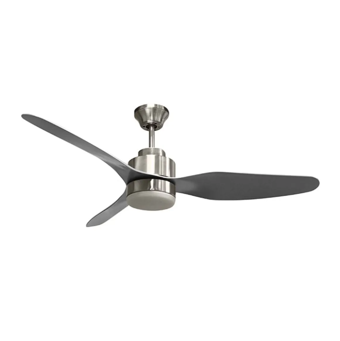 Ventilador de techo Poniente Lumit 16W 3 aspas luz LED níquel Ø116 cm