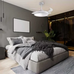 Ventilador de techo Riga Bel Air 72W 4 aspas retráctiles con luz LED Ø108 cm