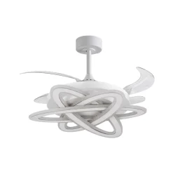 Ventilador de techo Saturno Bel Air 200W 4 aspas retráctiles con luz LED blanco Ø108 cm
