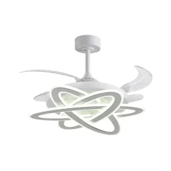 Ventilador de techo Saturno Bel Air 200W 4 aspas retráctiles con luz LED blanco Ø108 cm