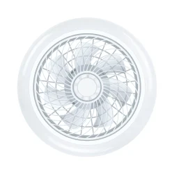 Ventilador de techo Siroco 43W aspas reversibles con altavoz 3000lm blanco Ø46 cm