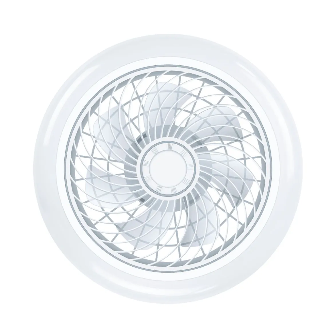 Ventilador de techo Siroco 43W aspas reversibles con altavoz 3000lm blanco Ø46 cm