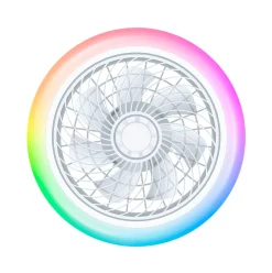 Ventilador de techo Siroco 43W aspas reversibles con altavoz 3000lm blanco Ø46 cm