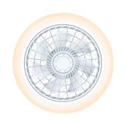 Ventilador de techo Siroco 43W aspas reversibles con altavoz 3000lm blanco Ø46 cm