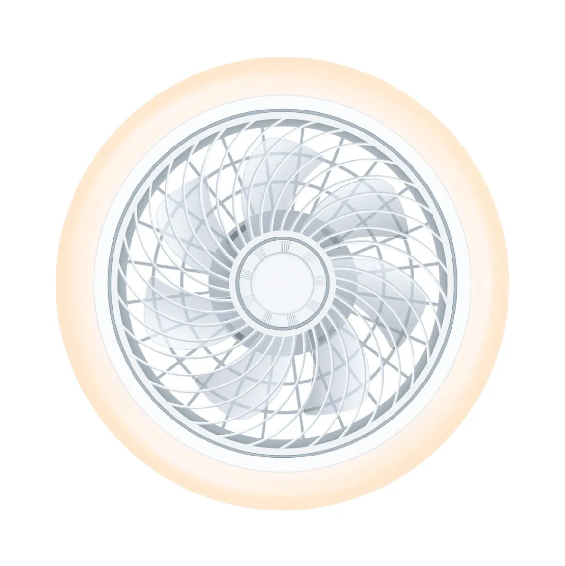 Ventilador de techo Siroco 43W aspas reversibles con altavoz 3000lm blanco Ø46 cm