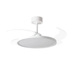 Ventilador de techo Slim Bel Air 72W 4 aspas retráctiles mando a distancia blanco Ø108 cm