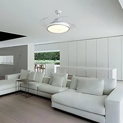 Ventilador de techo Toronto Bel Air 72W 4 aspas retráctiles mando a distancia blanco Ø108 cm