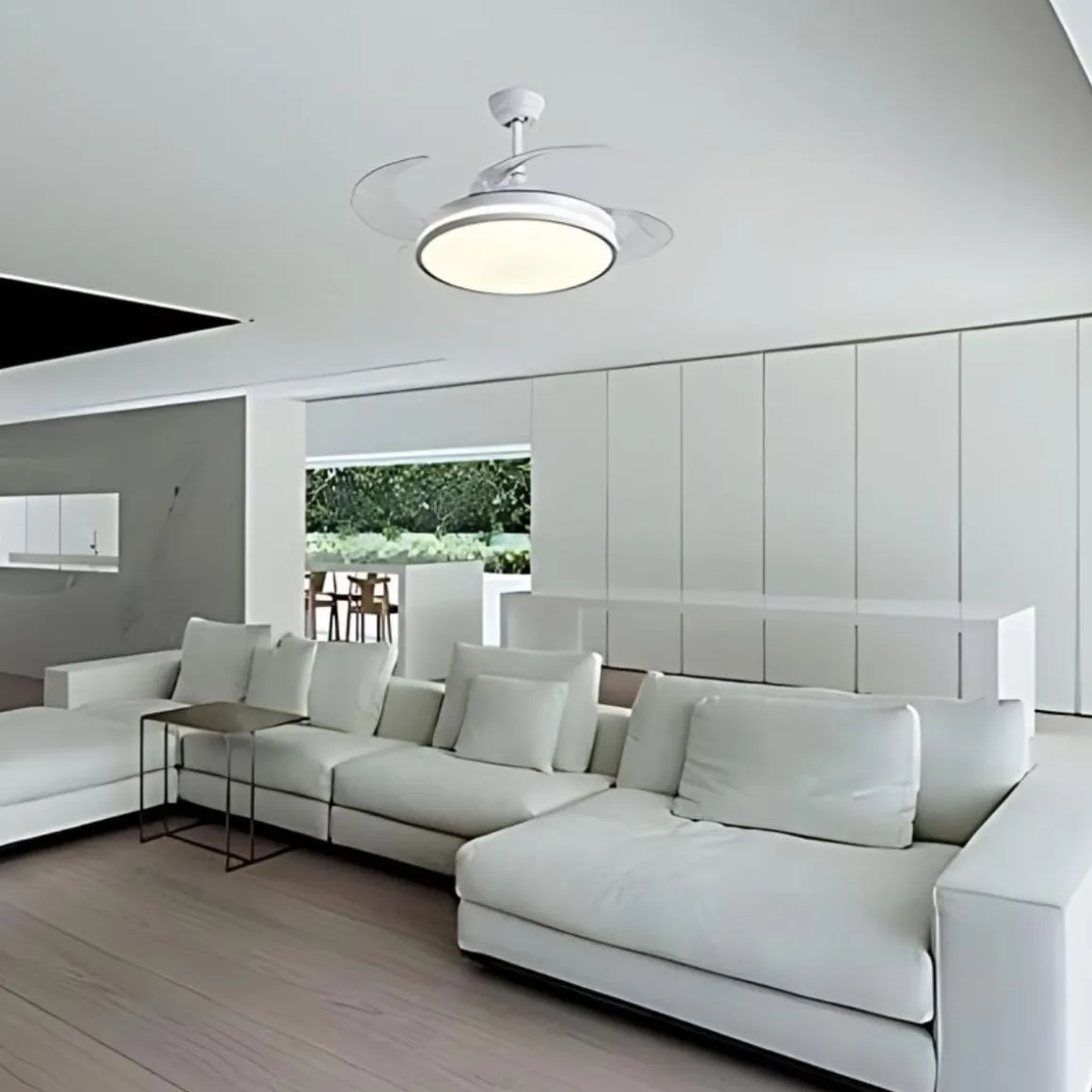 Ventilador de techo Toronto Bel Air 72W 4 aspas retráctiles mando a distancia blanco Ø108 cm