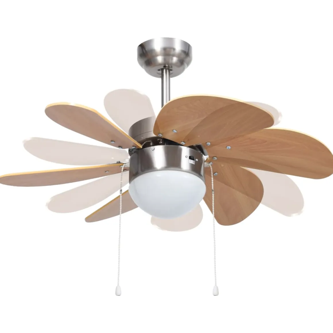 Ventilador de techo VidaXL 39W con lámpara Ø76 cm