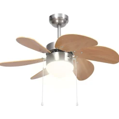 Ventilador de techo VidaXL 39W con lámpara Ø76 cm