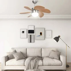 Ventilador de techo VidaXL 39W con lámpara Ø76 cm