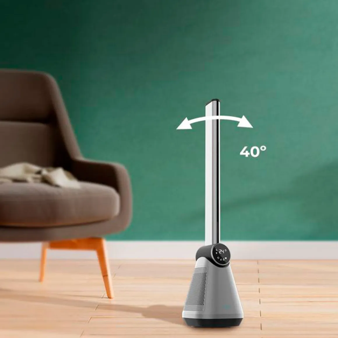 Ventilador de torre Cecotec EnergySilence 9890 Skyline Bladeless 50W diseño sin aspas inox