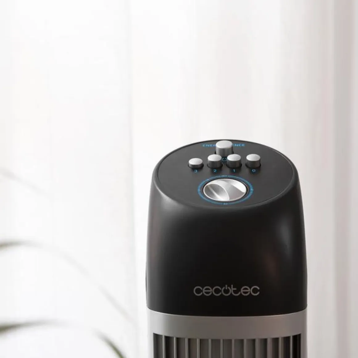 Ventilador de torre Cecotec EnergySilence 850 Skyline 45W 3 velocidades negro/blanco