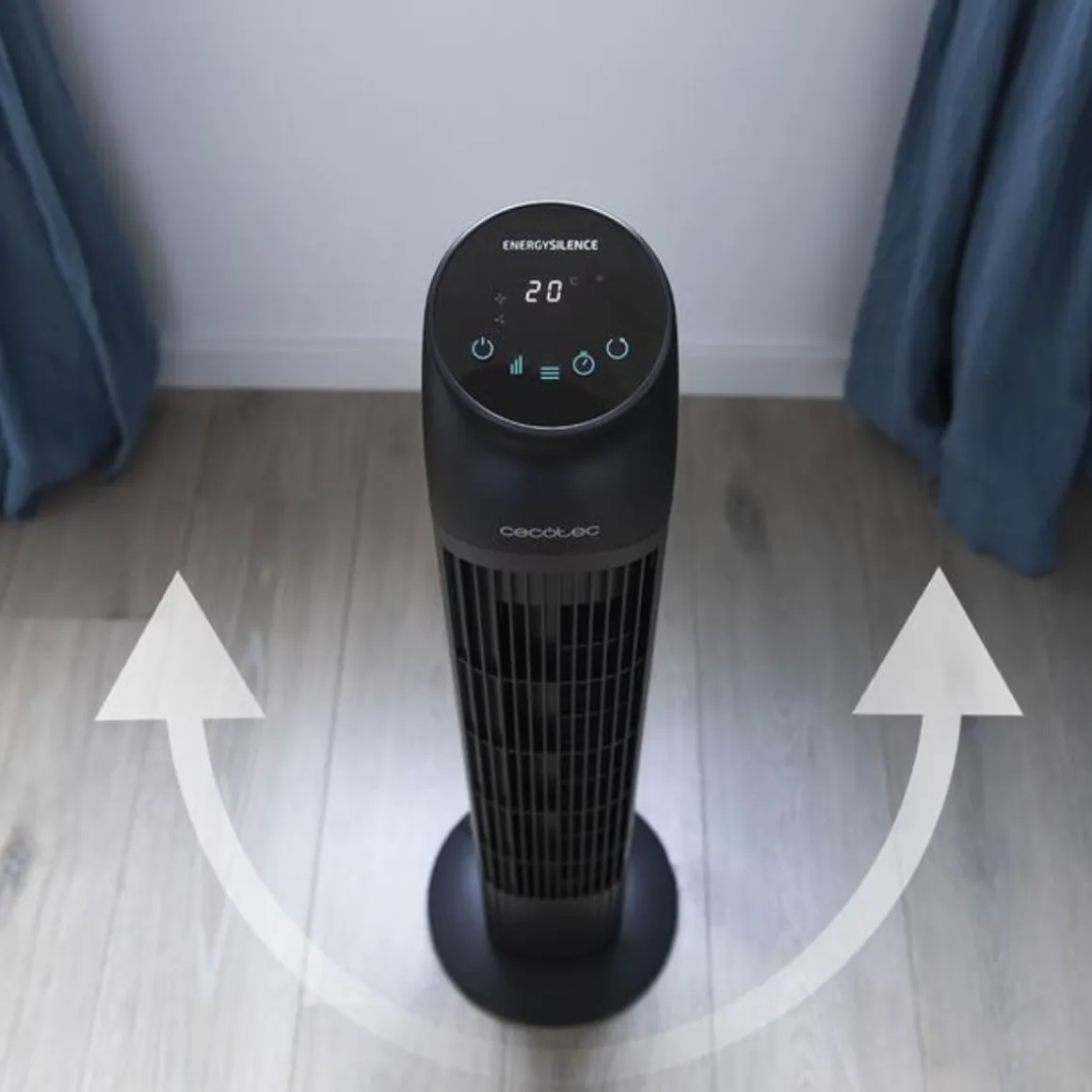 Ventilador de torre Cecotec EnergySilence 8050 SkyLine Smart 45W mando a distancia negro