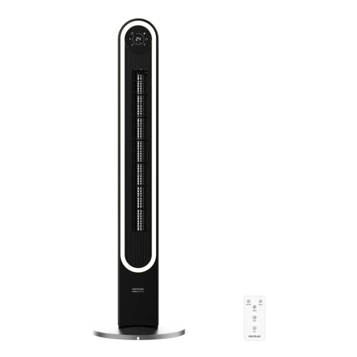 Ventilador de torre Cecotec EnergySilence 9090 Skyline Smart Light 60W mando a distancia negro 106 cm