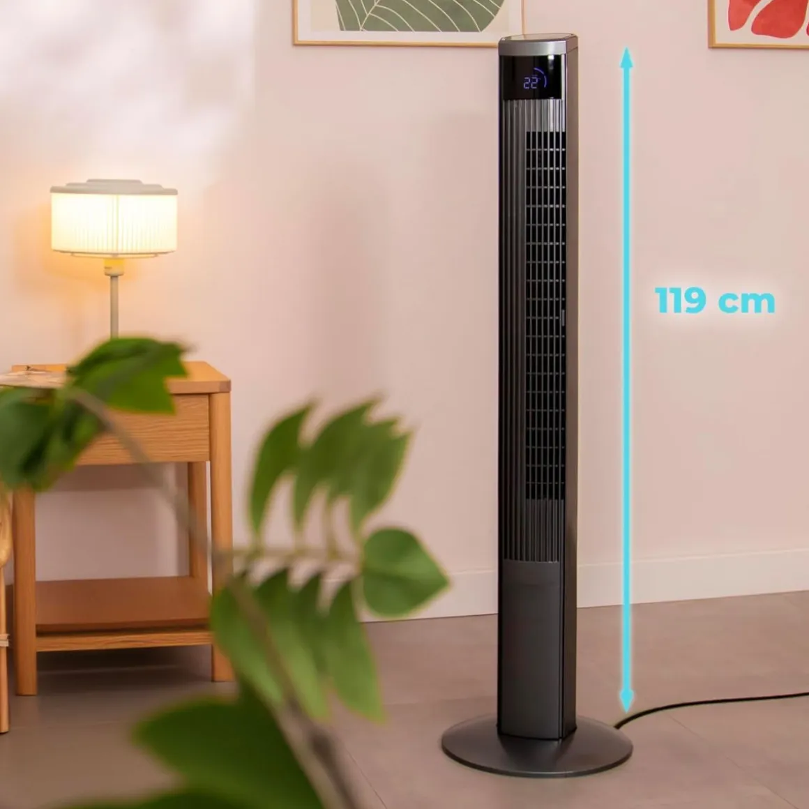 Ventilador de torre Cecotec EnergySilence 470 Max Skyline Ionic 45W mando a distancia negro 119 cm