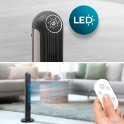 Ventilador de torre Cecotec EnergySilence 9150 Skyline Smart Design 45W táctil negro 116 cm