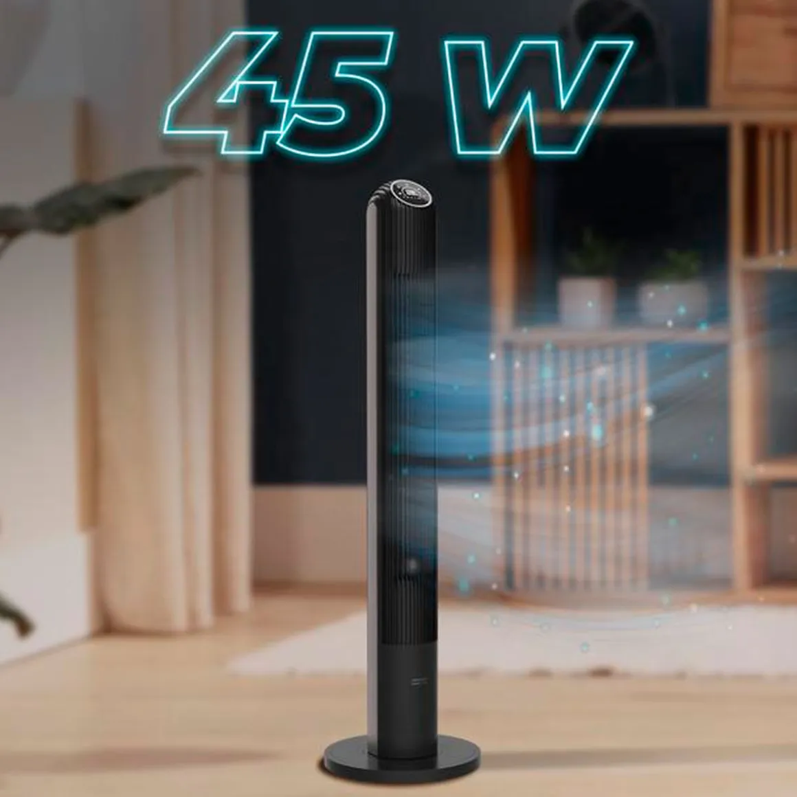Ventilador de torre Cecotec EnergySilence 9150 Skyline Smart Design 45W táctil negro 116 cm