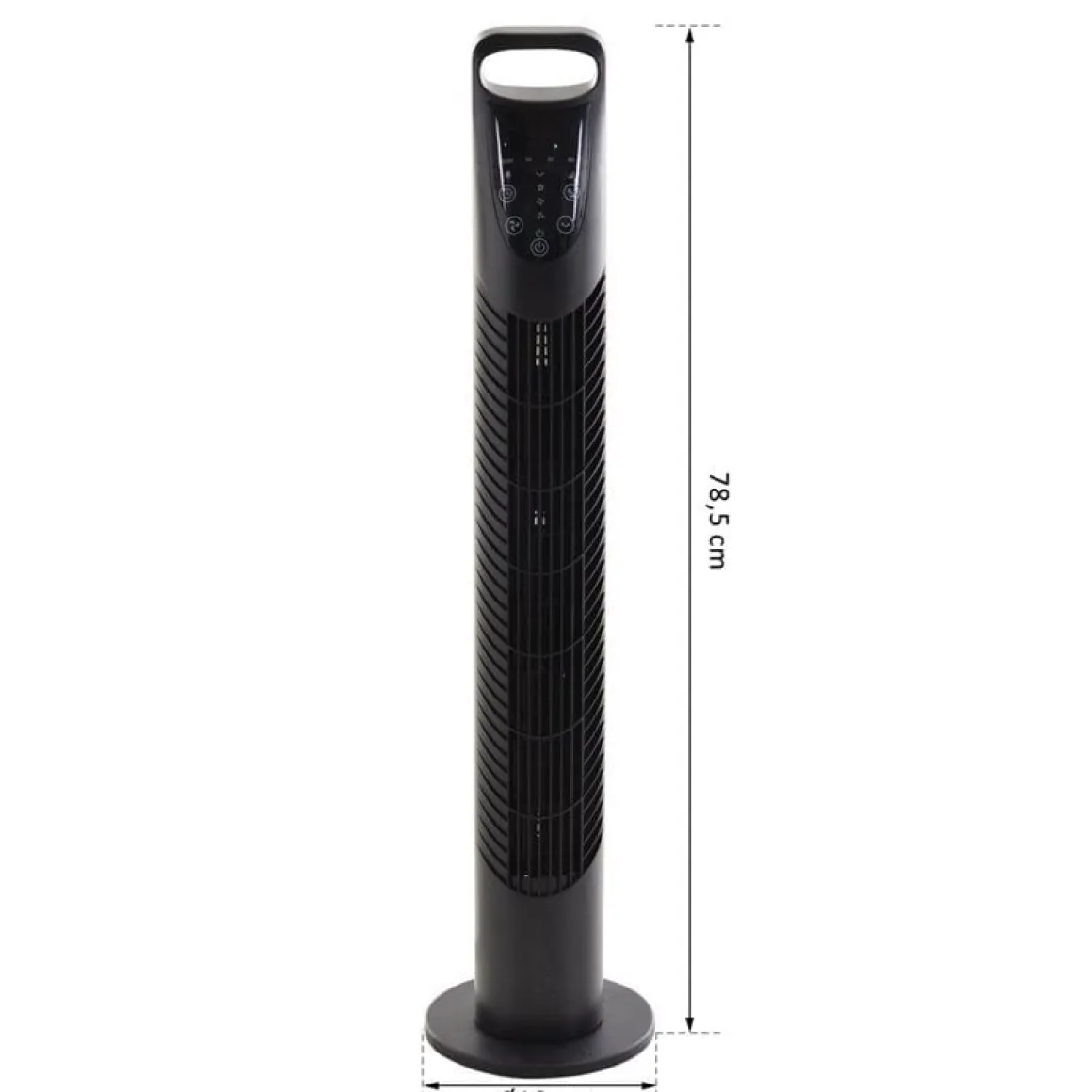 Ventilador de torre Homcom 40W oscilante con mando a distancia negro Ø18x78,5 cm