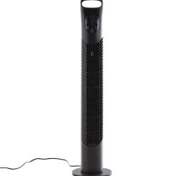 Ventilador de torre Homcom 40W oscilante con mando a distancia negro Ø18x78,5 cm