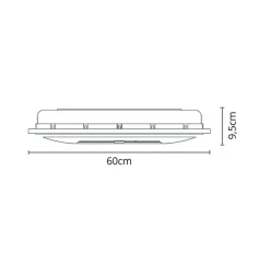 Ventilador empotrable Panel Bel Air 3 aspas blanco 9,5x60 cm