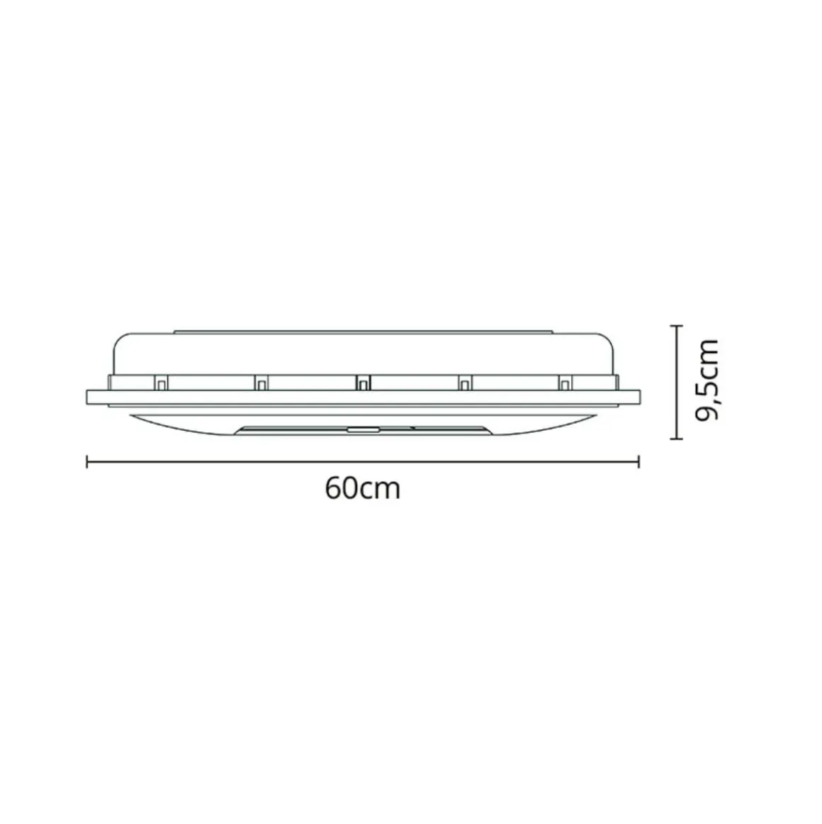 Ventilador empotrable Panel Bel Air 3 aspas blanco 9,5x60 cm