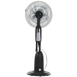 Ventilador nebulizador Homcom 90W 3 velocidades 2,8L negro Ø44x120 cm