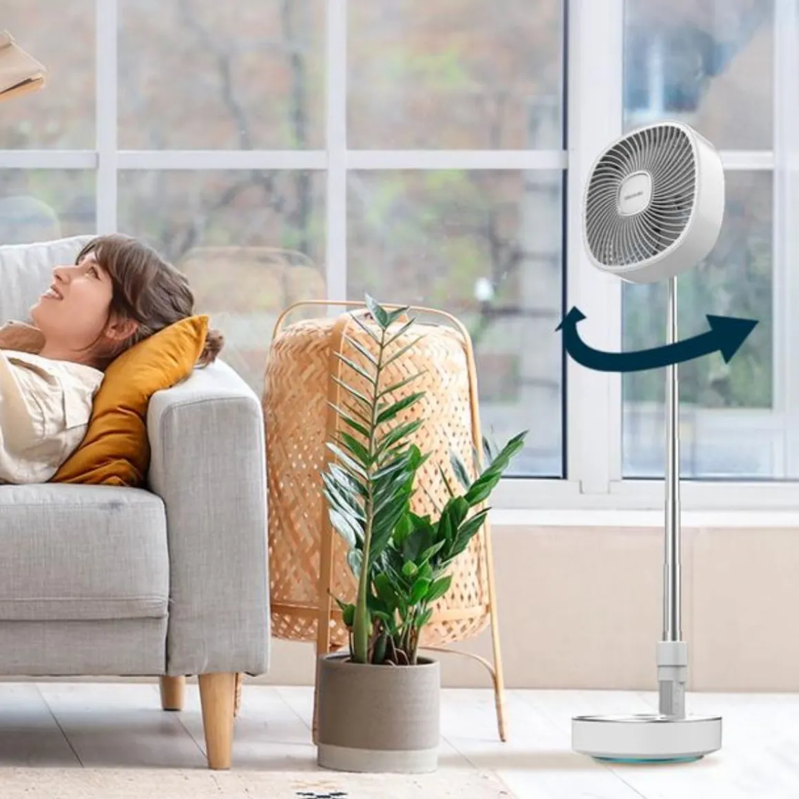 Ventilador portátil Cecotec EnergySilence 1000 FoldAir 3 en 1 blanco