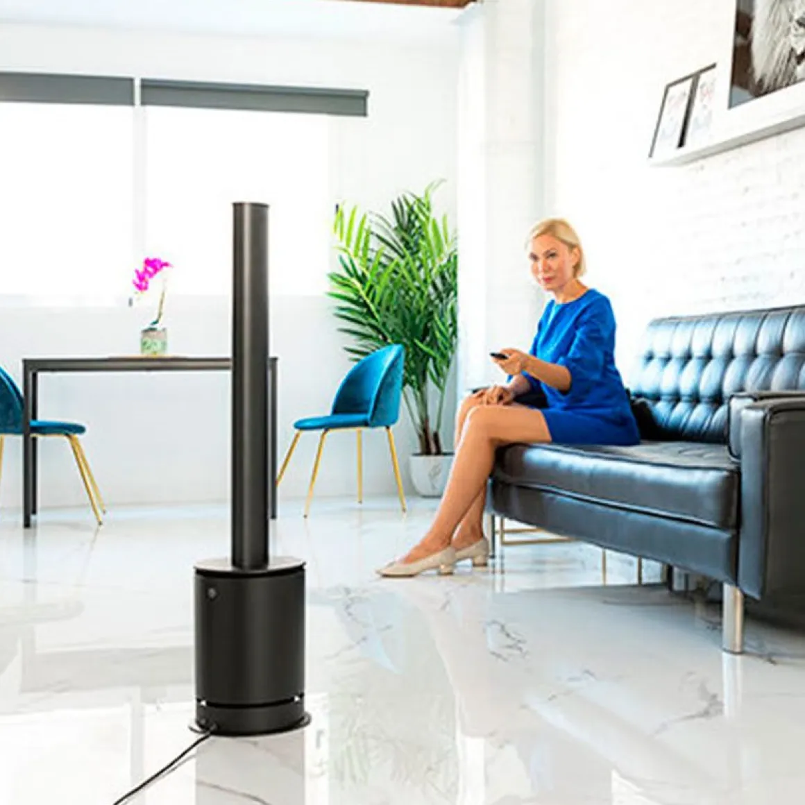 Ventilador/calefactor/purificador TotalPure 3 in 1 Connected Max Cecotec 2000W control vía App negro