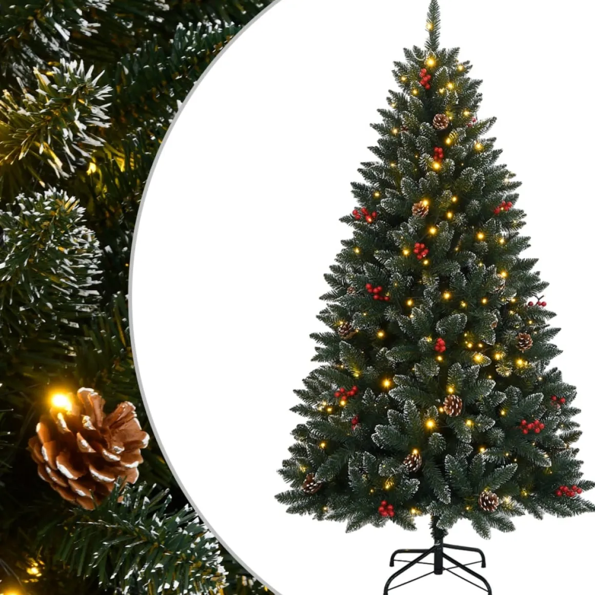 Vidaxl arbol de navidad artificial 150 leds 120 cm