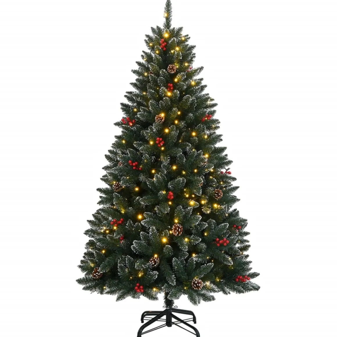 Vidaxl arbol de navidad artificial 150 leds 120 cm