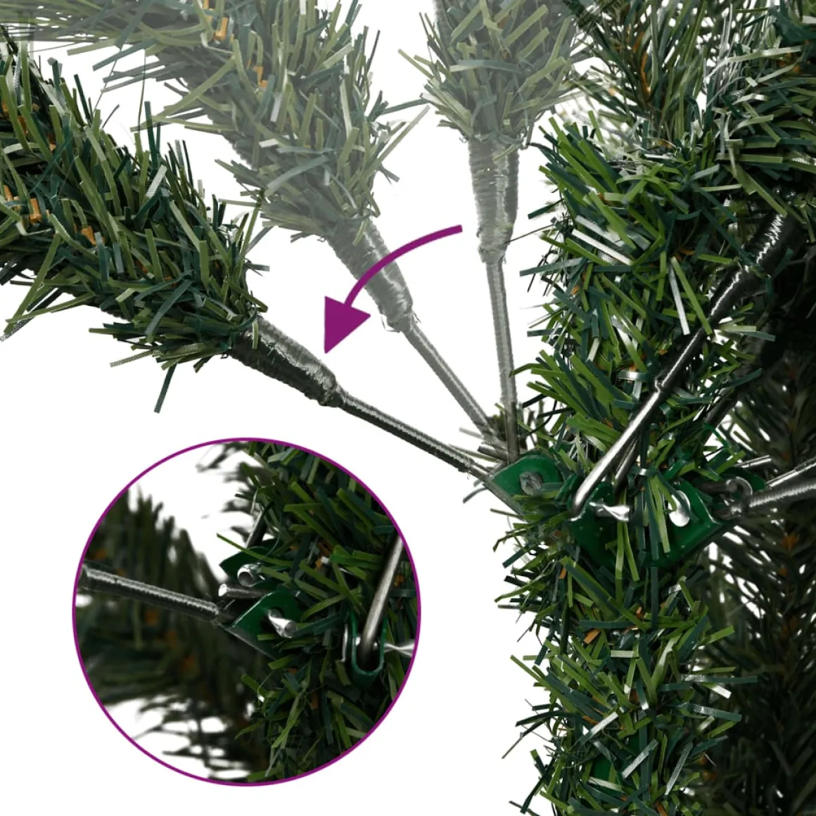 Vidaxl arbol de navidad artificial 150 leds 120 cm