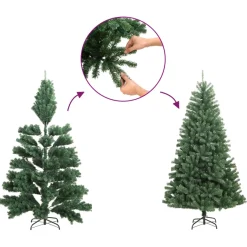Vidaxl arbol de navidad artificial 150 leds 120 cm