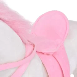 Vidaxl unicornio de peluche de pie blanco y rosa xxl