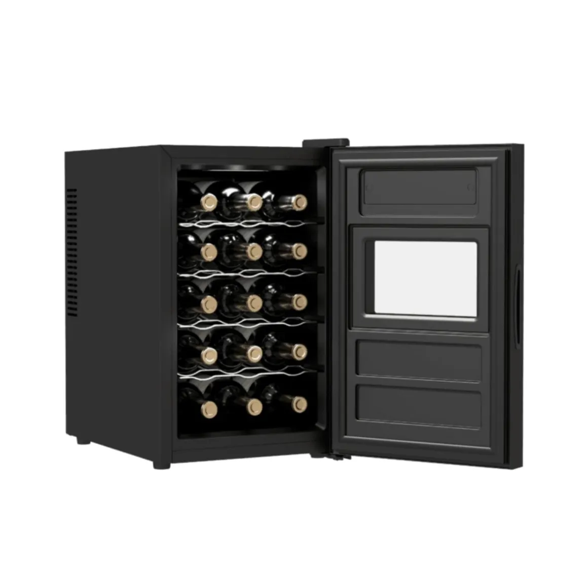 Vinoteca Cecotec Bolero GrandSommelier 1550 CoolCrystal 15 botellas luz LED negro